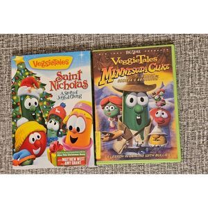 VeggieTales DVD Lot Of 2 Pre-owned Untested Classic Cartoons Christmas Funny Kid